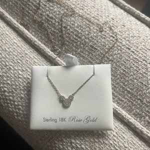 Mickey Mouse Necklace by CRISLU - Sterling 18K Rose Gold